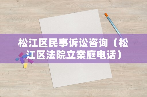 松江區(qū)民事訴訟咨詢（松江區(qū)法院立案庭電話）