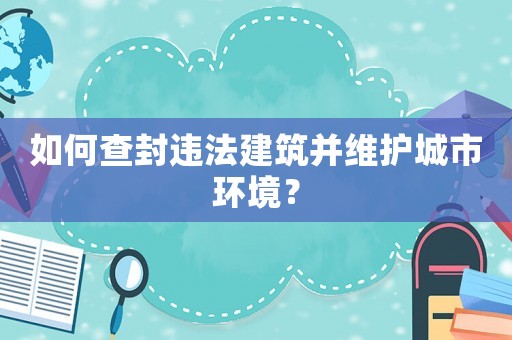 如何查封違法建筑并維護(hù)城市環(huán)境？
