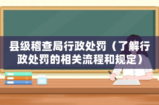 縣級(jí)稽查局行政處罰（了解行政處罰的相關(guān)流程和規(guī)定）