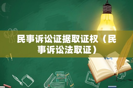 民事訴訟證據取證權（民事訴訟法取證）