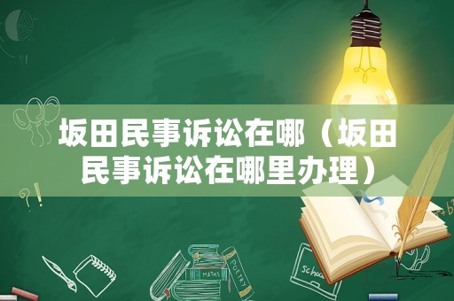 坂田民事訴訟在哪（坂田民事訴訟在哪里辦理）