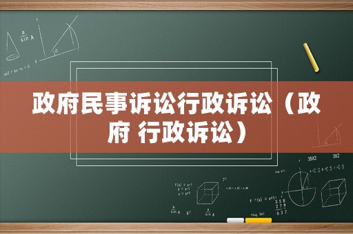 政府民事訴訟行政訴訟（政府 行政訴訟）