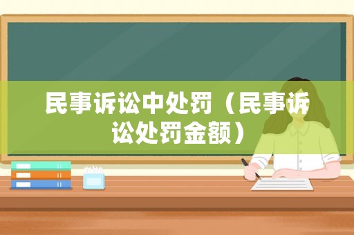 民事訴訟中處罰（民事訴訟處罰金額）