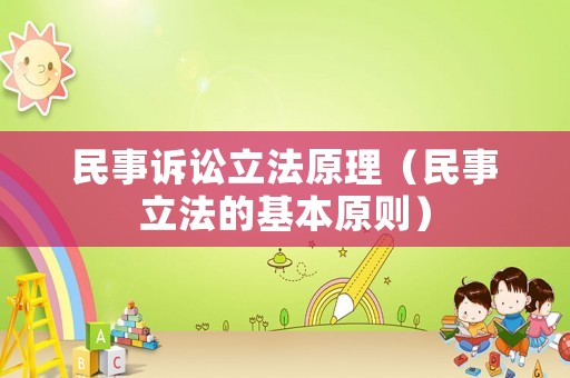民事訴訟立法原理（民事立法的基本原則）