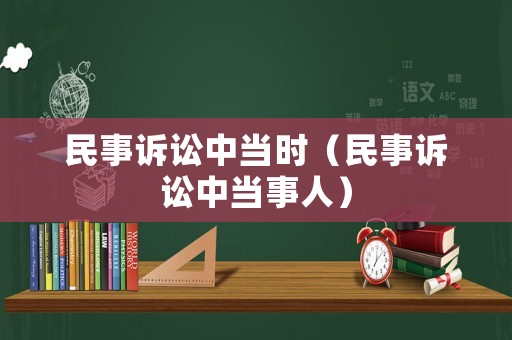 民事訴訟中當時（民事訴訟中當事人）
