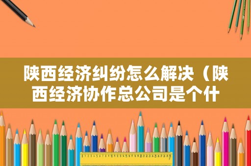 陜西經濟糾紛怎么解決（陜西經濟協作總公司是個什么公司）