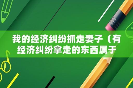 我的經濟糾紛抓走妻子（有經濟糾紛拿走的東西屬于盜竊嗎）