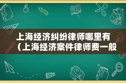 上海經濟糾紛律師哪里有（上海經濟案件律師費一般怎么收取）