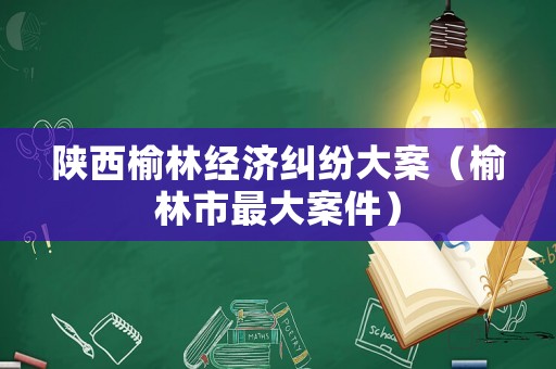 陜西榆林經(jīng)濟(jì)糾紛大案（榆林市最大案件）