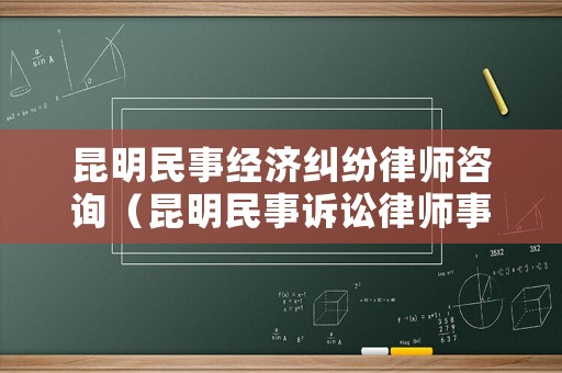 昆明民事經濟糾紛律師咨詢（昆明民事訴訟律師事務所排名）