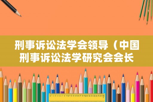 刑事訴訟法學會領導（中國刑事訴訟法學研究會會長）