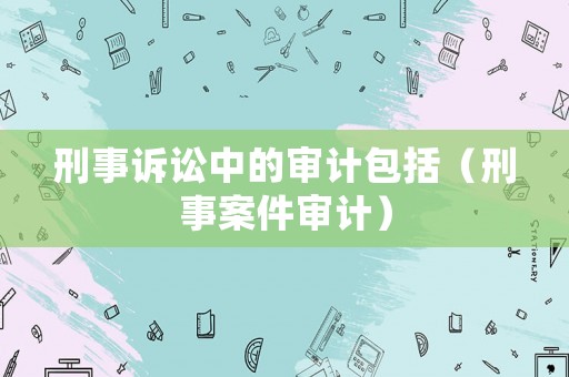 刑事訴訟中的審計包括（刑事案件審計）
