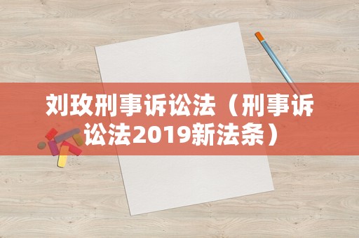 劉玫刑事訴訟法（刑事訴訟法2019新法條）