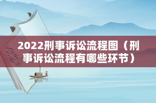 2022刑事訴訟流程圖（刑事訴訟流程有哪些環節）