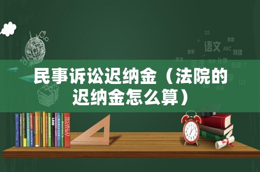 民事訴訟遲納金（法院的遲納金怎么算）
