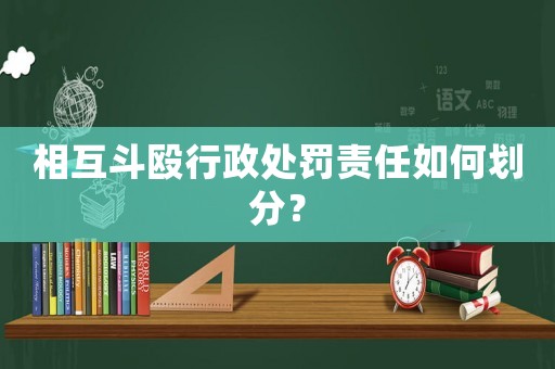 相互斗毆行政處罰責(zé)任如何劃分？