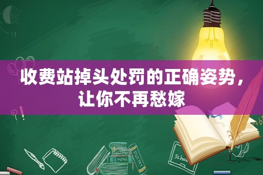 收費(fèi)站掉頭處罰的正確姿勢(shì)，讓你不再愁嫁