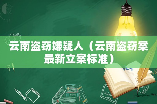 云南盜竊嫌疑人（云南盜竊案最新立案標準）
