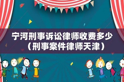 寧河刑事訴訟律師收費多少（刑事案件律師天津）
