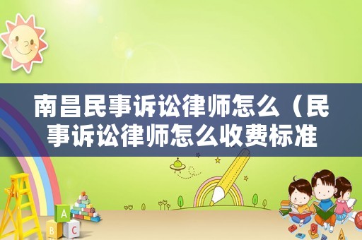 南昌民事訴訟律師怎么（民事訴訟律師怎么收費(fèi)標(biāo)準(zhǔn)）