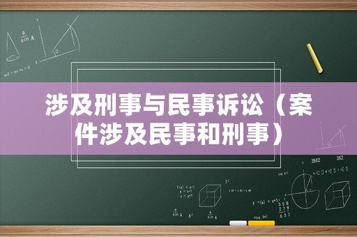 涉及刑事與民事訴訟（案件涉及民事和刑事）