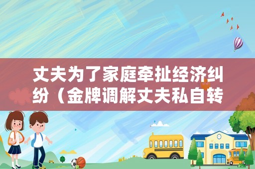 丈夫為了家庭牽扯經濟糾紛（金牌調解丈夫私自轉移財產）