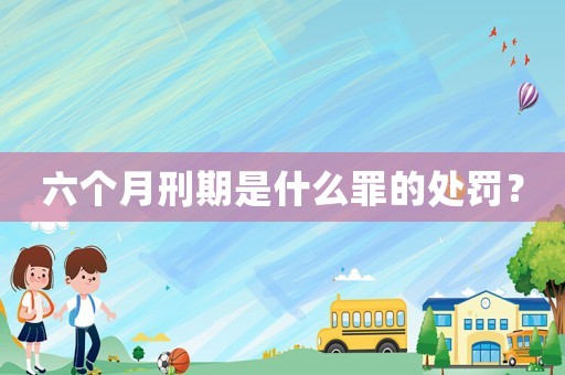 六個月刑期是什么罪的處罰？