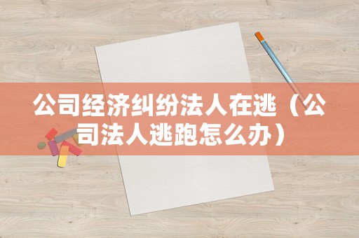 公司經(jīng)濟糾紛法人在逃（公司法人逃跑怎么辦）
