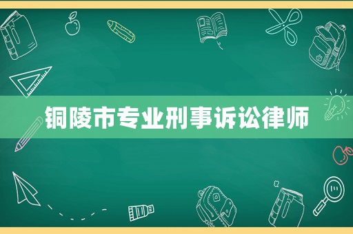 銅陵市專業(yè)刑事訴訟律師