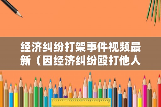 經濟糾紛打架事件視頻最新（因經濟糾紛毆打他人怎么處理）