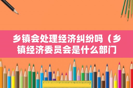 鄉鎮會處理經濟糾紛嗎（鄉鎮經濟委員會是什么部門）