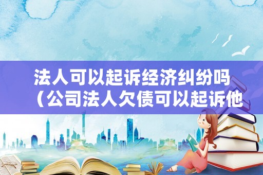 法人可以起訴經濟糾紛嗎（公司法人欠債可以起訴他的公司嗎）