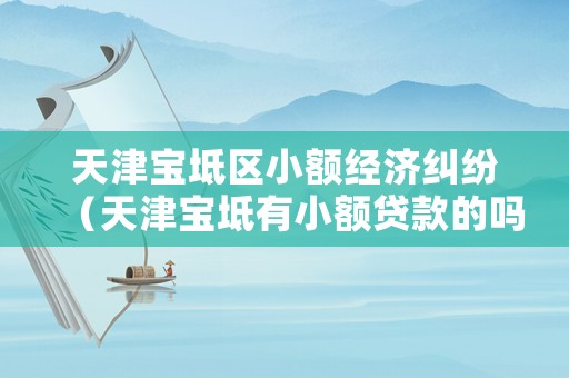 天津?qū)氎鎱^(qū)小額經(jīng)濟(jì)糾紛（天津?qū)氎嬗行☆~貸款的嗎）