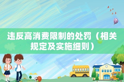 違反高消費限制的處罰（相關規定及實施細則）
