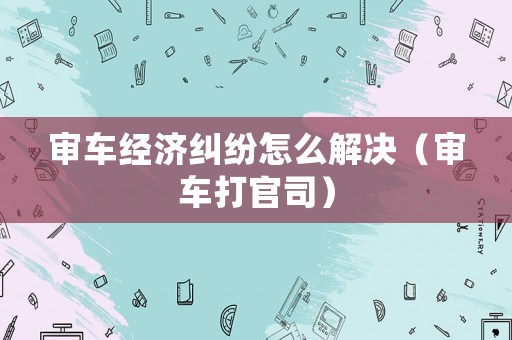 審車經濟糾紛怎么解決（審車打官司）