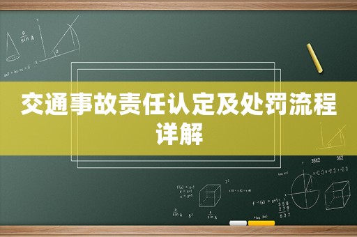 交通事故責(zé)任認(rèn)定及處罰流程詳解