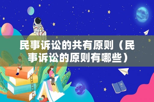 民事訴訟的共有原則（民事訴訟的原則有哪些）