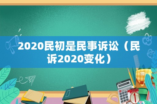 2020民初是民事訴訟（民訴2020變化）