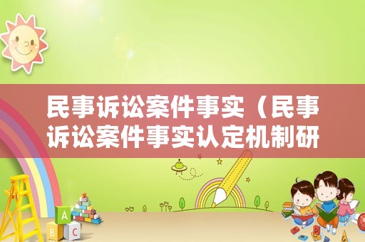 民事訴訟案件事實（民事訴訟案件事實認定機制研究）