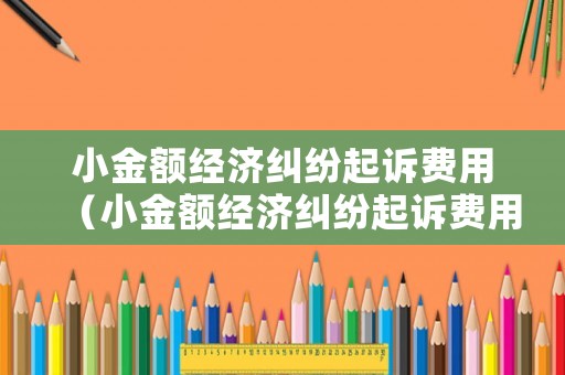 小金額經(jīng)濟(jì)糾紛起訴費(fèi)用（小金額經(jīng)濟(jì)糾紛起訴費(fèi)用由誰承擔(dān)）