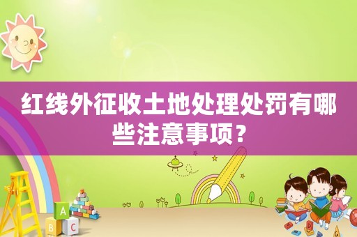 紅線外征收土地處理處罰有哪些注意事項？