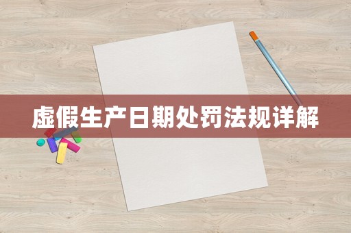 虛假生產日期處罰法規詳解