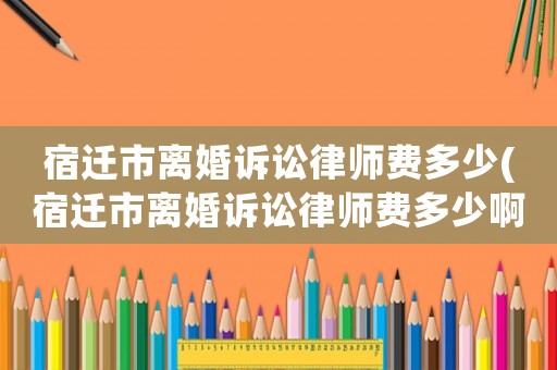 宿遷市離婚訴訟律師費多少(宿遷市離婚訴訟律師費多少啊)