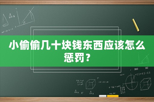 小偷偷幾十塊錢東西應該怎么懲罰？