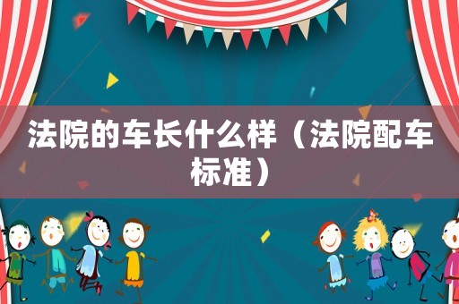 法院的車長什么樣（法院配車標準）