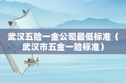 武漢五險一金公司最低標準（武漢市五金一險標準）